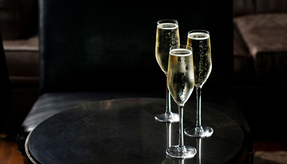 3 Champagne Glasses